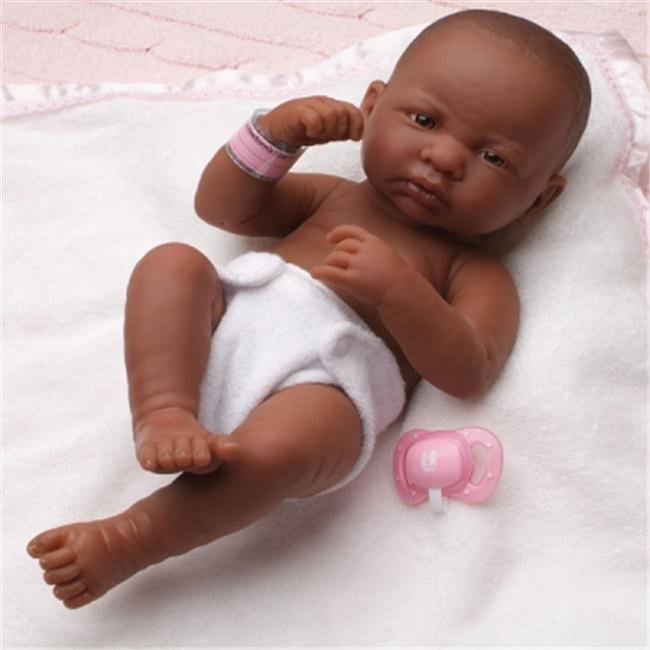 La Newborn African American First Day 14 in. Real Boy Baby Dolls