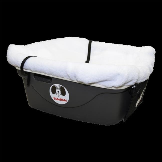 Fido Pet Products FRWH-L Pet Car Seat - White Sherpa Cover with Large Harness