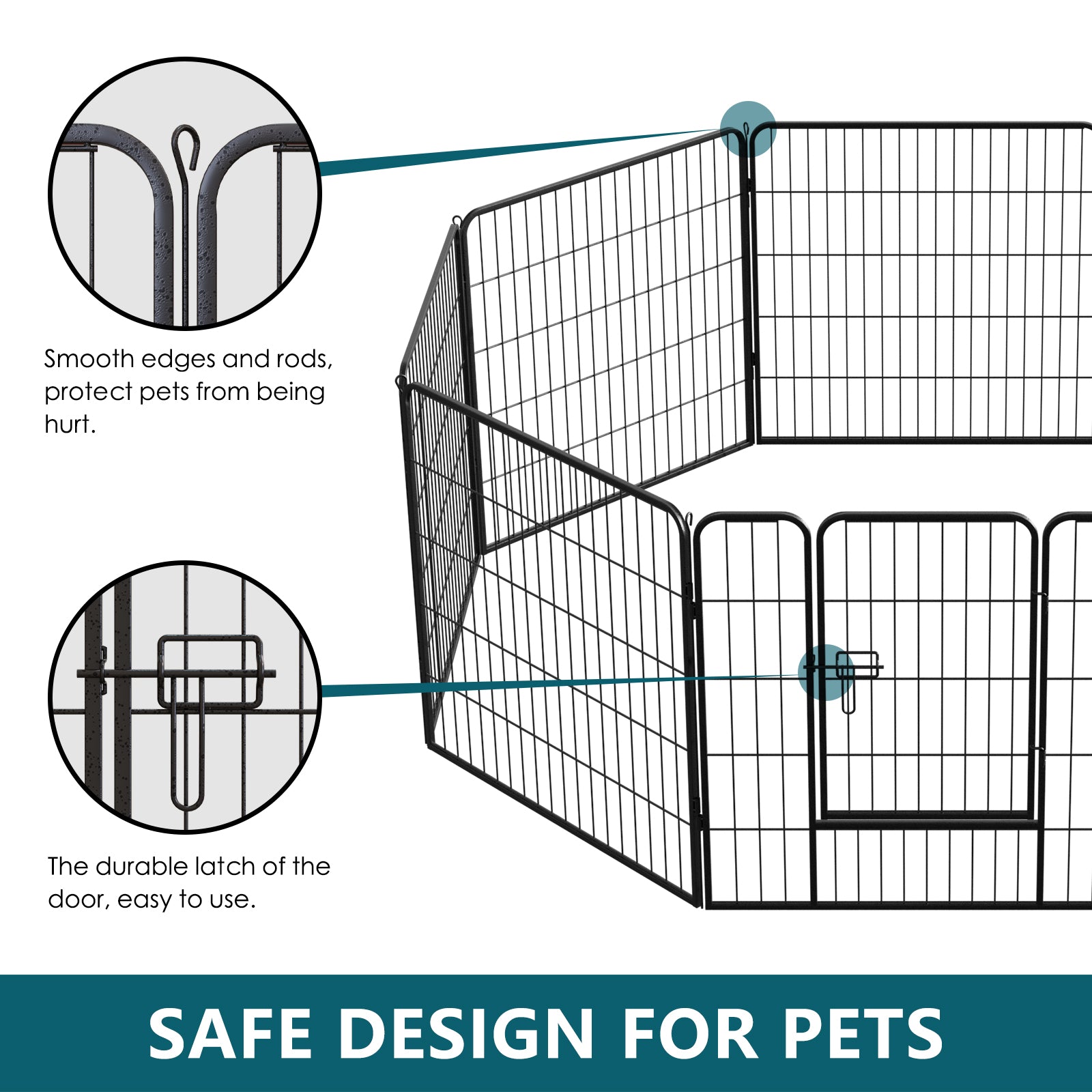 QianRuiDa Dog Exercise Playpen 8P-24