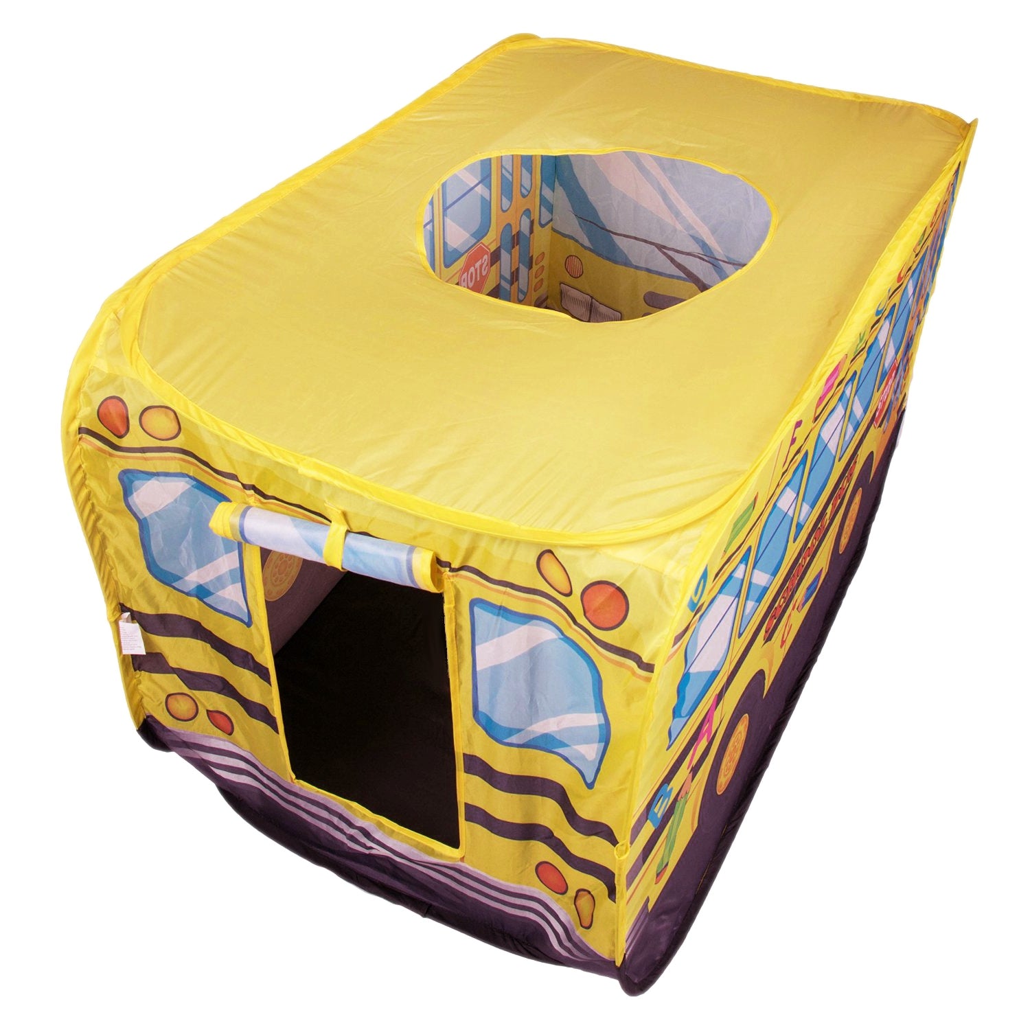 POCO DIVO School Bus Pop-up Play Tent Kids Pretend Playhouse
