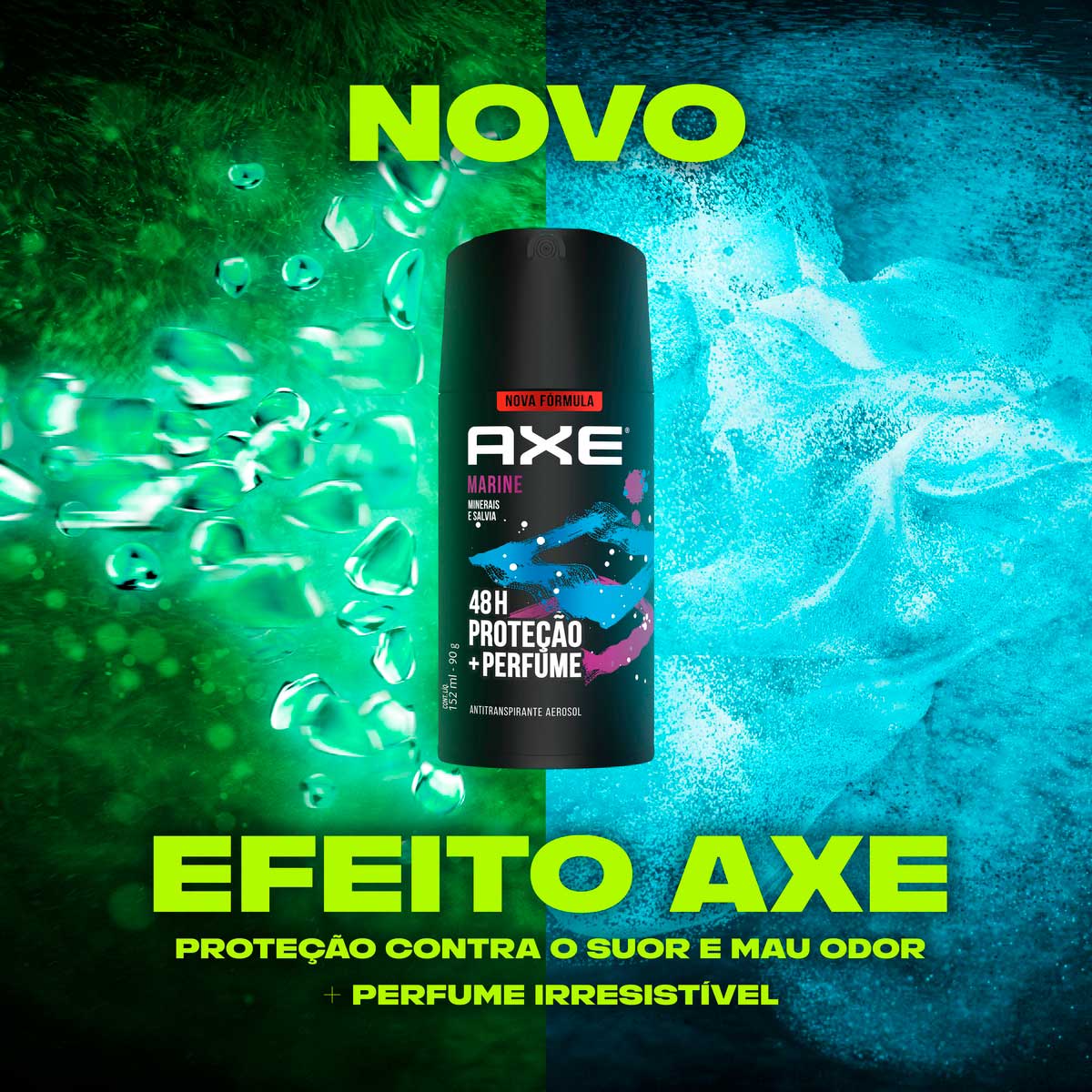 Antitranspirante Aerossol Marine Minerais e Salvia 48h Protecao Axe 152 ml