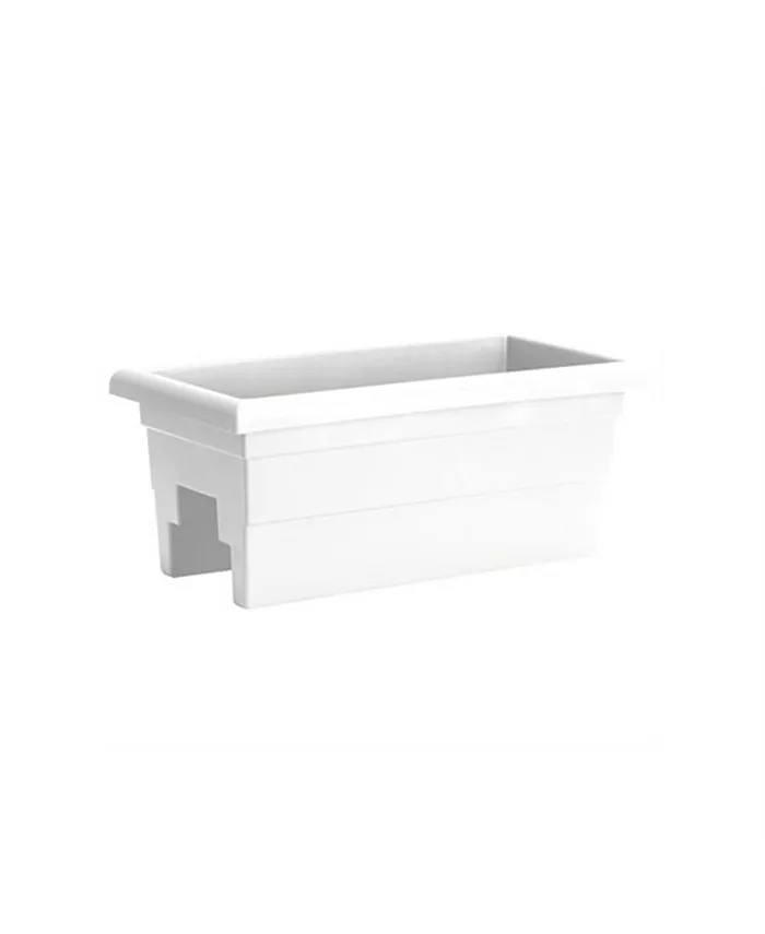 Novelty Countryside Rail Flower Deck Planter White 24 Inch