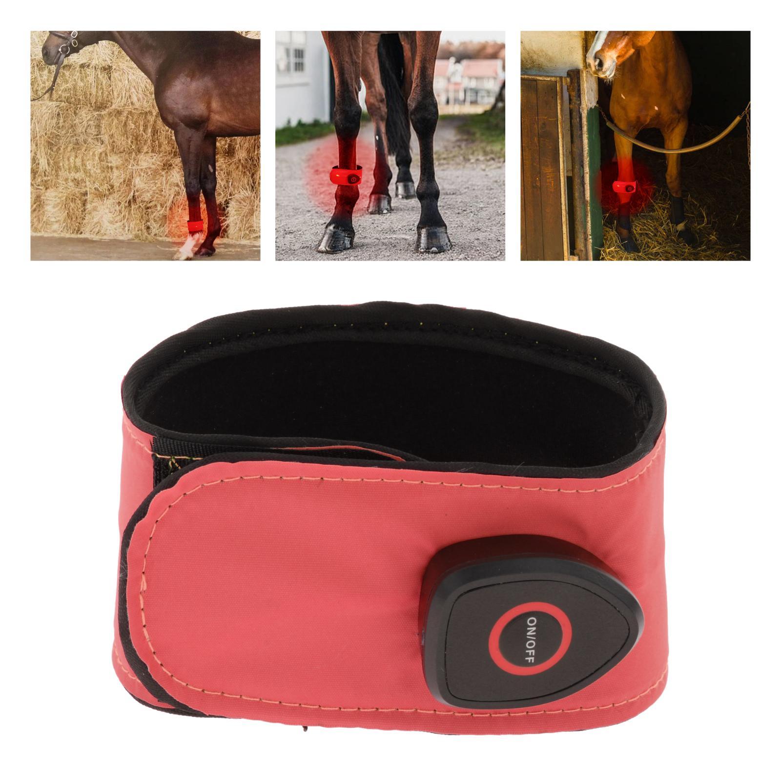 Set of 2 Reflective Horse Ankle Straps Belt Supply for Riding Jumping at Night