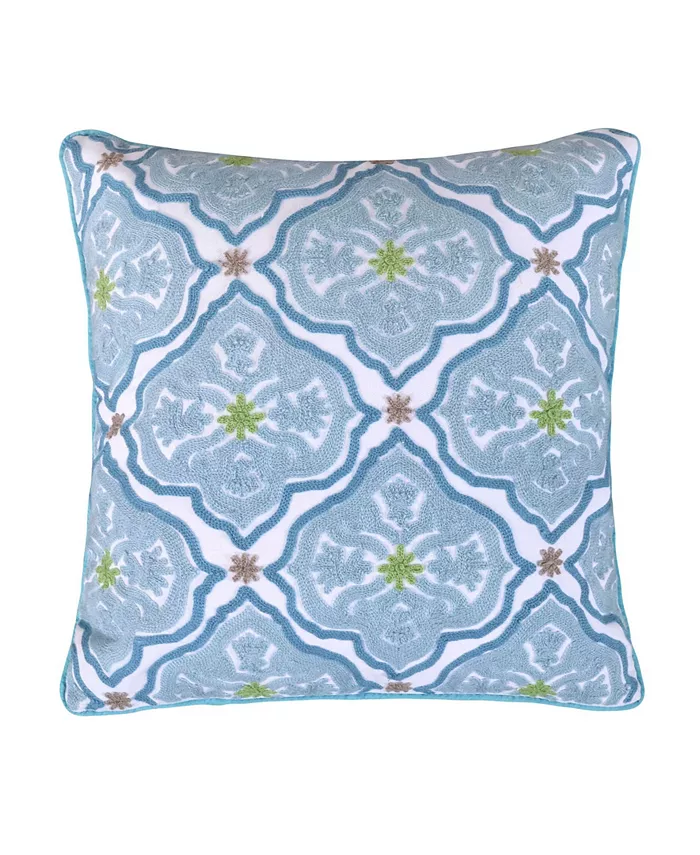 Levtex Cressida Crewel Decorative Pillow， 18