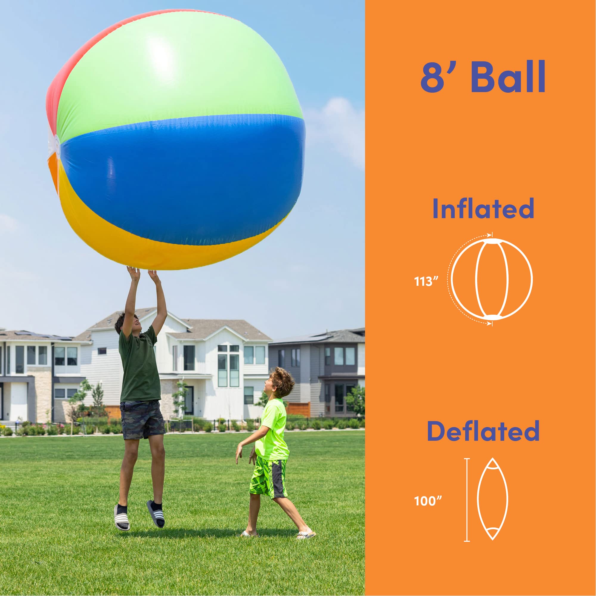 Dollar Deal | Top Race 72 Inch Giant Inflatable Beach Ball 6 Foot Large Pool | 1