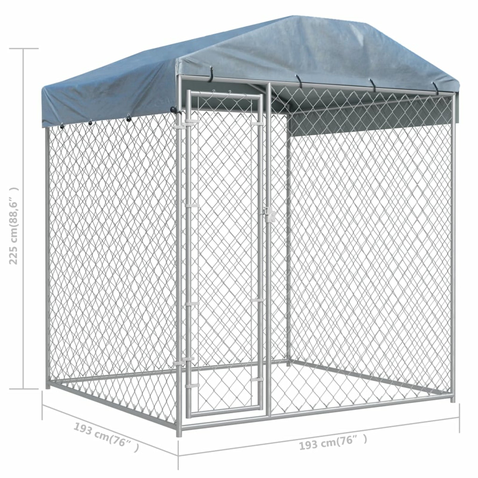 Outdoor Dog Kennel with Canopy 78.7
