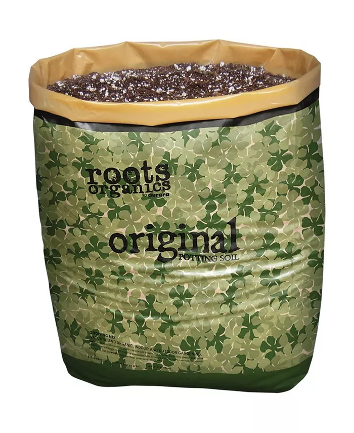 Roots Organics Original Potting Soil， Organic Growing Media with Mycorrhizae， Plant-in-Bag， .75 Cubic Foot