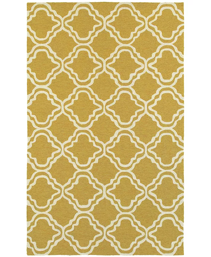 Oriental Weavers CLOSEOUT! Atrium Indoor Outdoor 51112 Gold Ivory 5' x 8' Area Rug