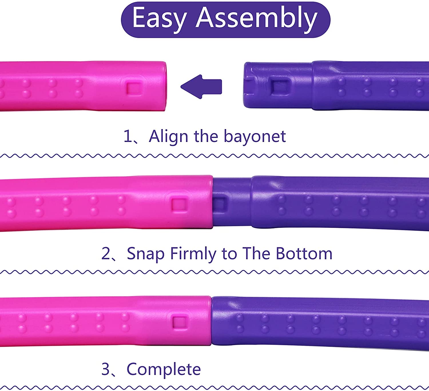 TABGIME 2 Set Kids Exercise Hoops W/Jump Rope， Detachable 3-12 Child Outdoor Games Toy