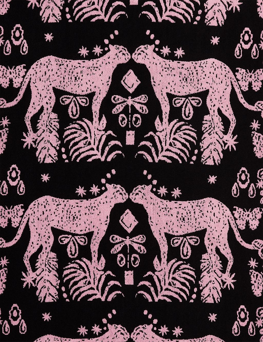 Pure Cotton Leopard Jacquard Towel