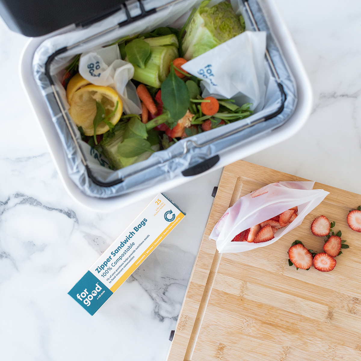 For Good Compostable Zipper Bags