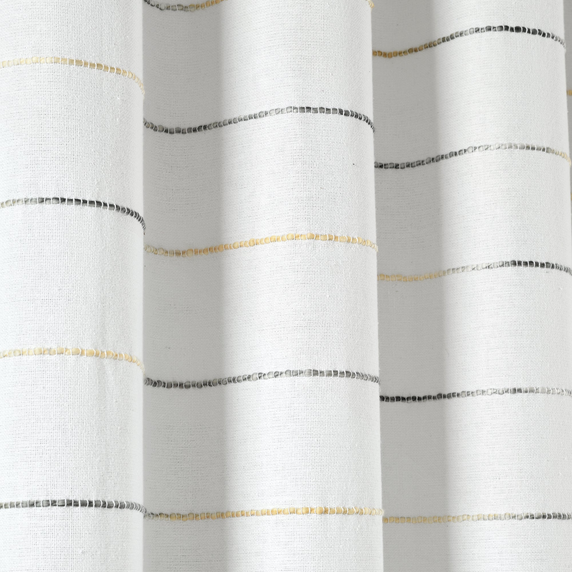 Ombre Stripe Yarn Dyed Cotton Window Curtain Panel Set