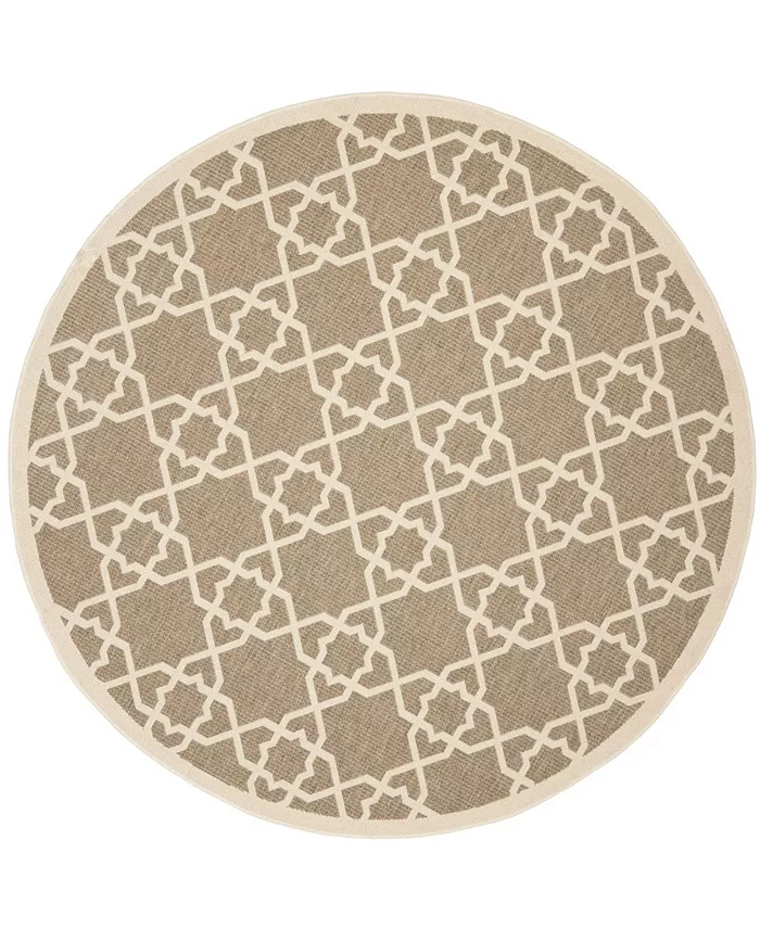 Safavieh Courtyard Brown and Beige 5'3