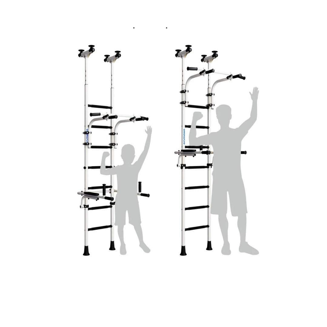 The New R10 Indoor Home Gym - Teen Dream Machine - Fits into The Smallest Bedroom (White Antique Gold/Black -Regular - 7' 5