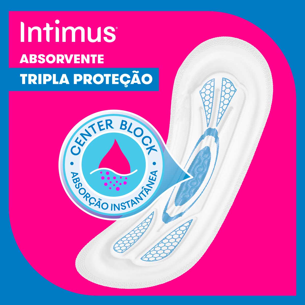 Absorvente Tripla Protecao Suave sem Abas Intimus 8 Unidades