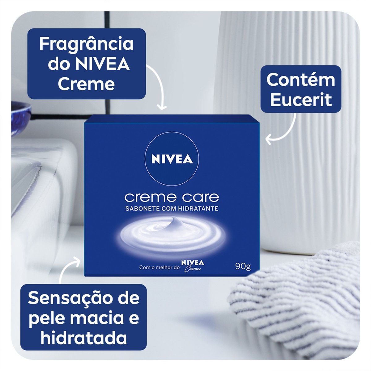 Sabonete em Barra NIVEA Creme Care Promo 6 Unidades 90g