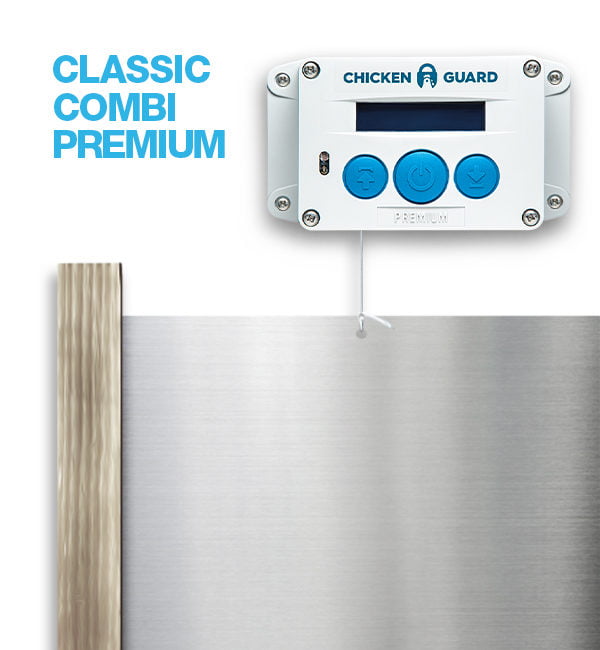 ChickenGuard Premium Automatic Chicken Coop Pop Door Opener and Door Kit Combo | Outdoor/Indoor Auto Door Opener， Chicken Coop Accessories