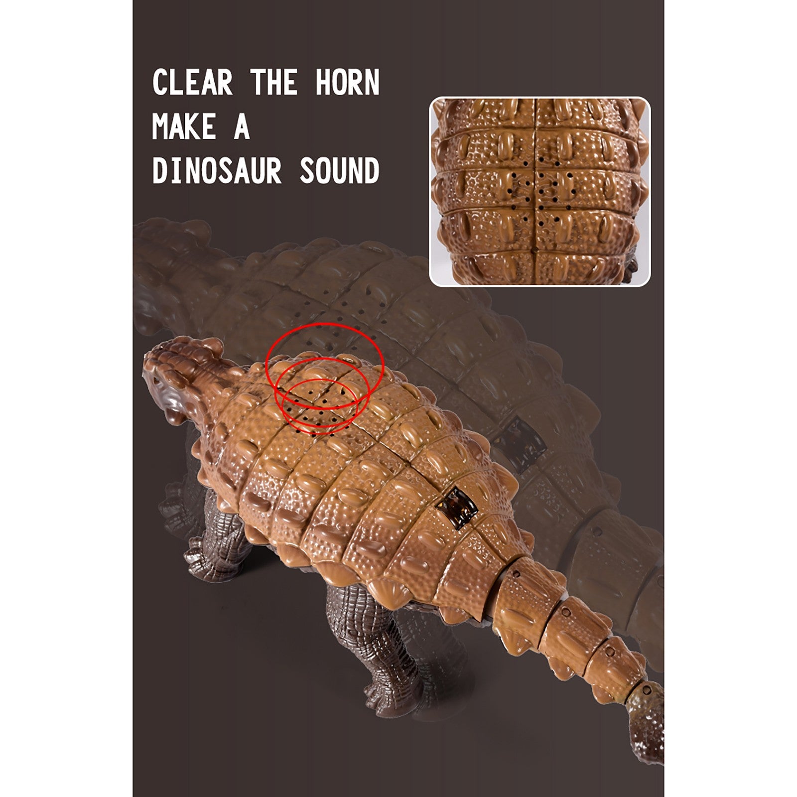 Dinosaur Remote Control Electric Simulation Ankylosaurus Back Toy For Children