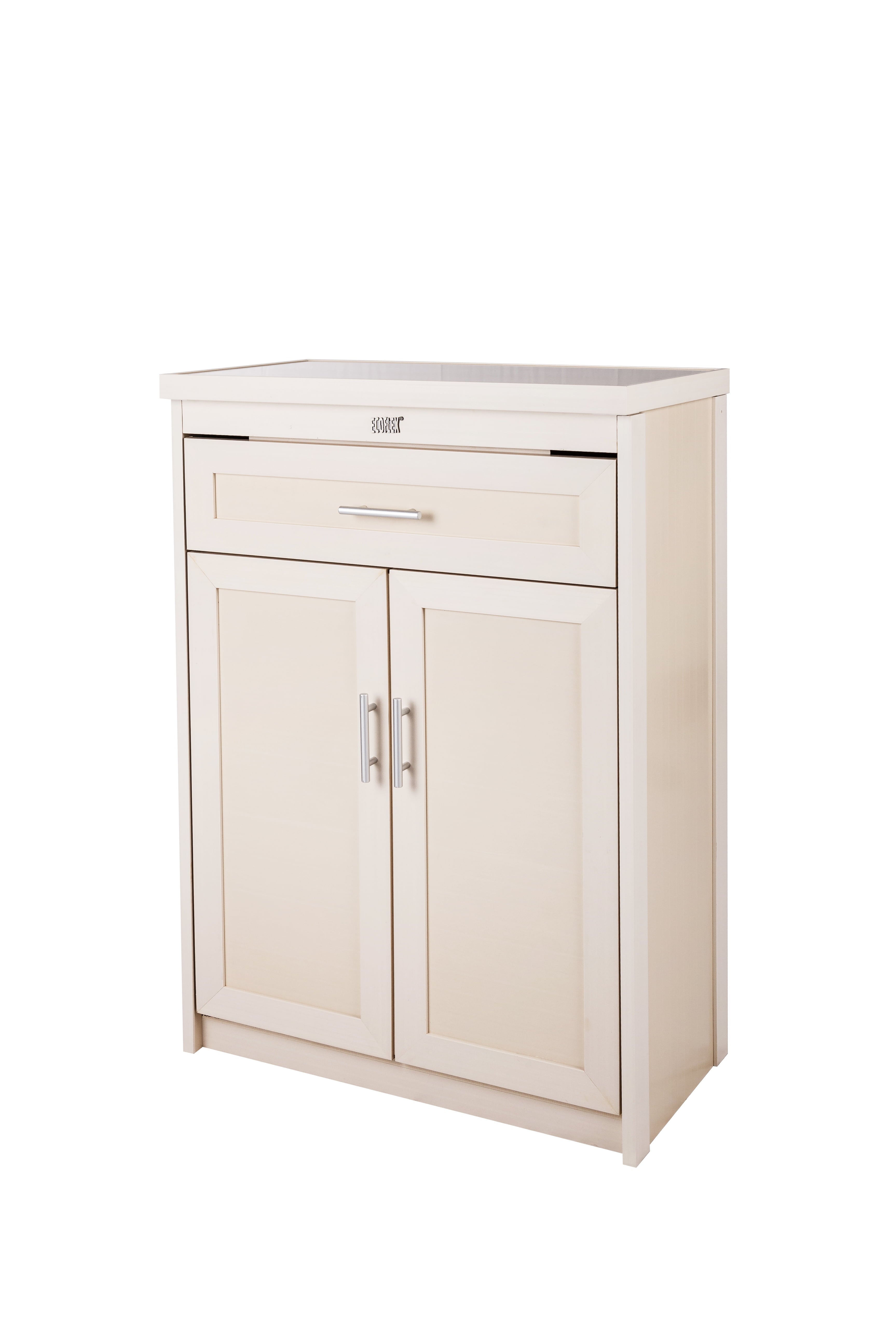 ECOFLEX Murphy Style Bed with Memory Foam Cushion - Antique White