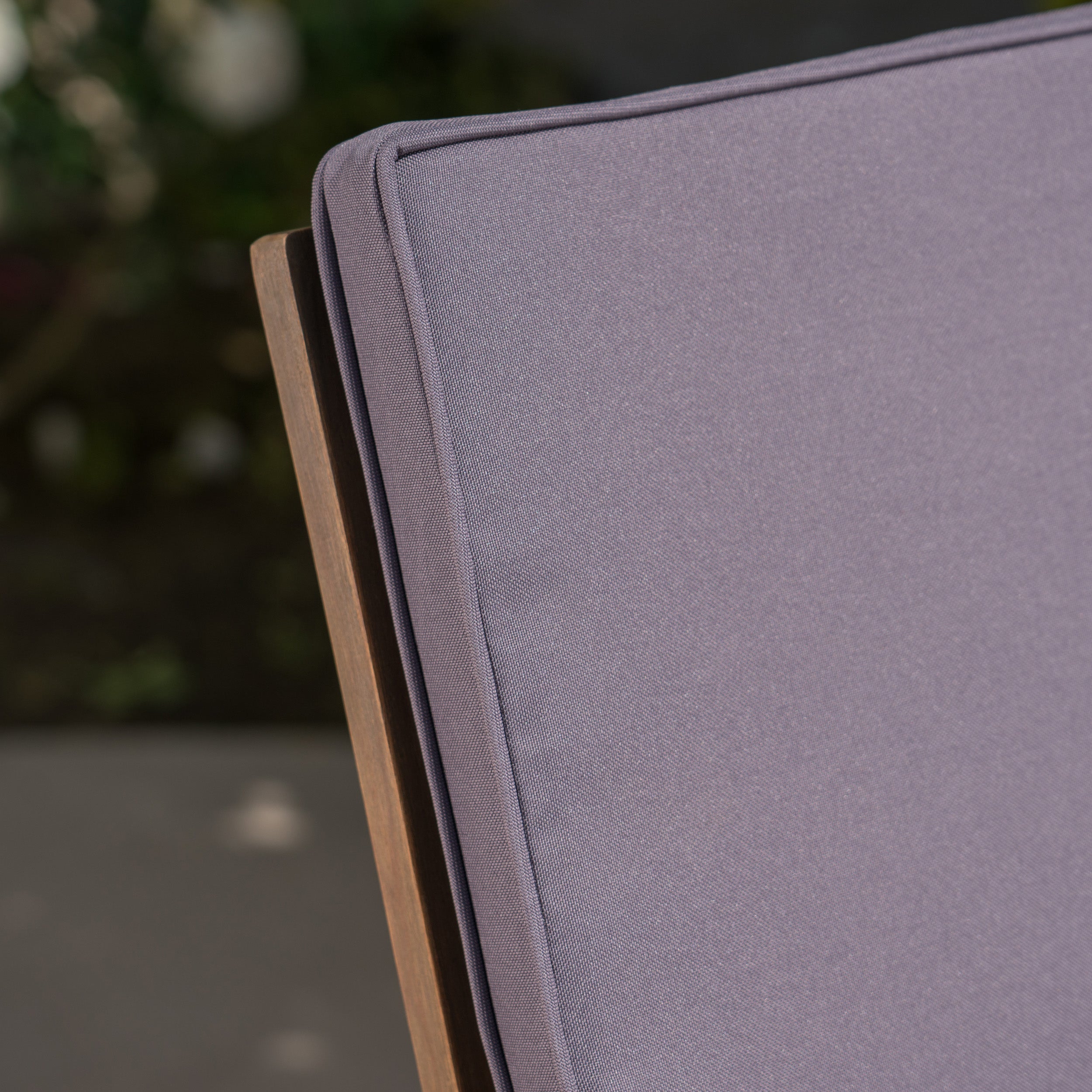 Louise Outdoor Acacia Wood Rocking Chair with Cushion