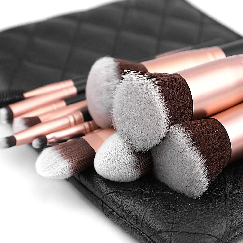 12 pcs Foundation Face Powder Concealers Blush Eyeshadow Makeup Brush Set