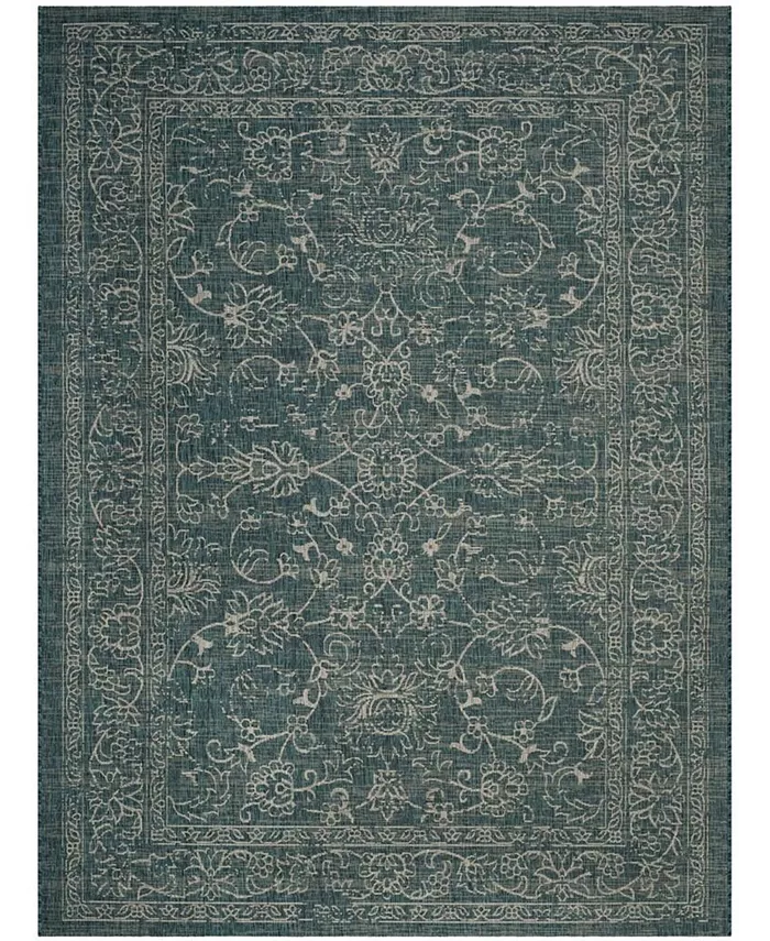 Safavieh Courtyard Turquoise 9' x 12' Sisal Weave Outdoor Area Rug