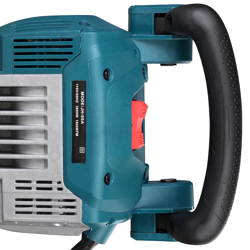 Yescom 3600W Electric Jackhammer Demolition Breaker w/ Rolling Case