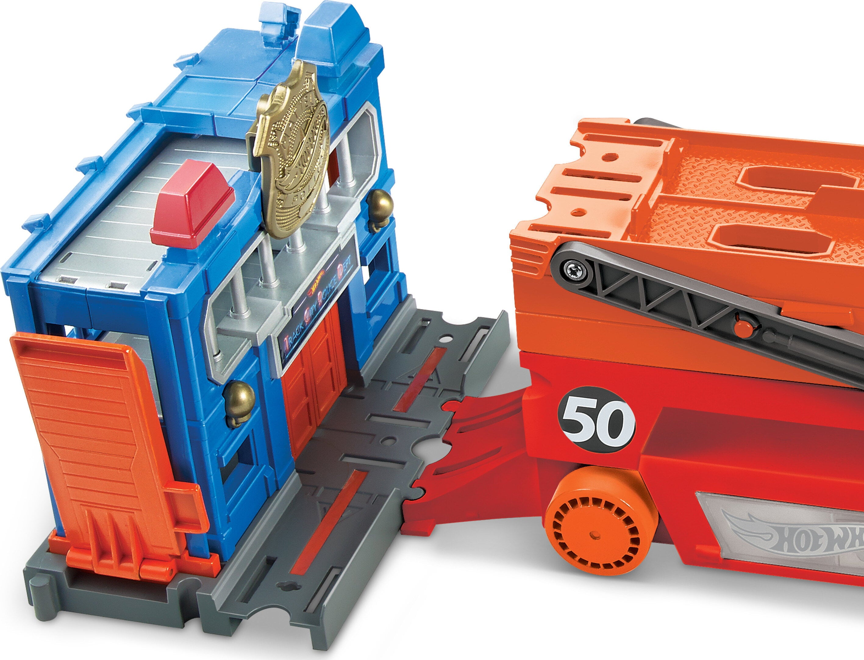 Hot Wheels Mega Hauler with 6 Expandable Levels， Stores up to 50 1:64 Scale Toy Vehicles