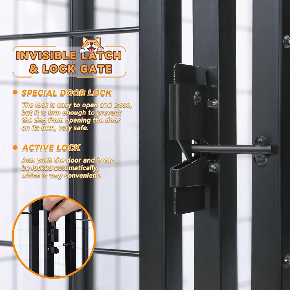 FINE MAKER Large Dog Kennel Dog House Heavy Duty Metal 50