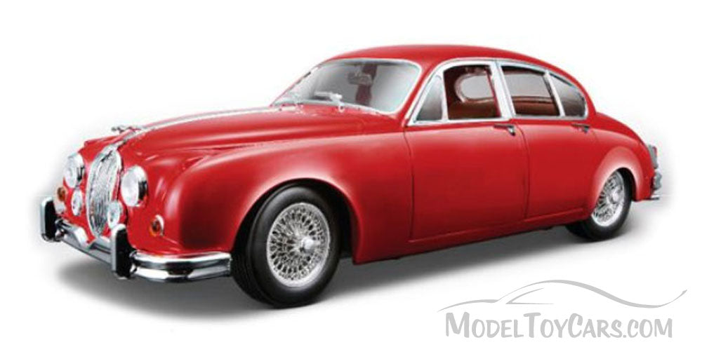 1959 Jaguar Mark II Red 1/18 Diecast Car Model by Bburago