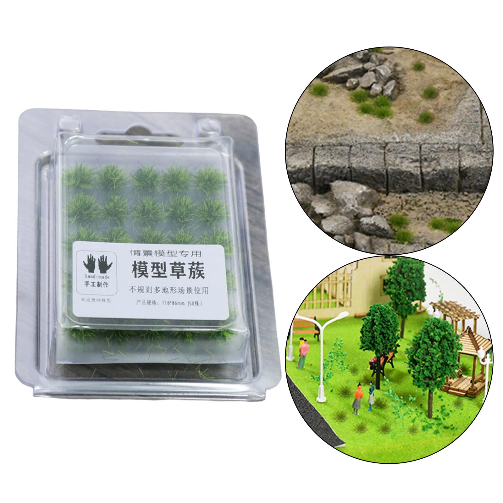 50Pcs Grass Bush Plant Scene Scene War Gaming Static Scenery Miniature B