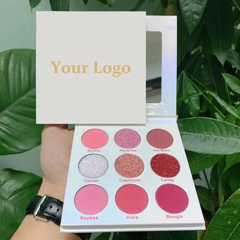 Free Combination Custom High Pigment 9 Color Eyeshadow Palette