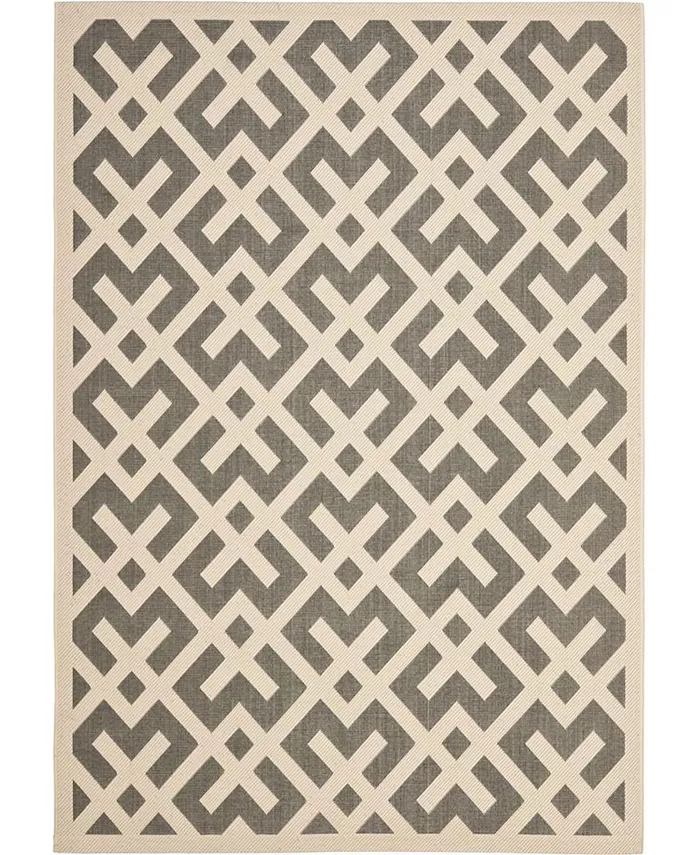 Safavieh Courtyard Gray and Bone 2' x 3'7