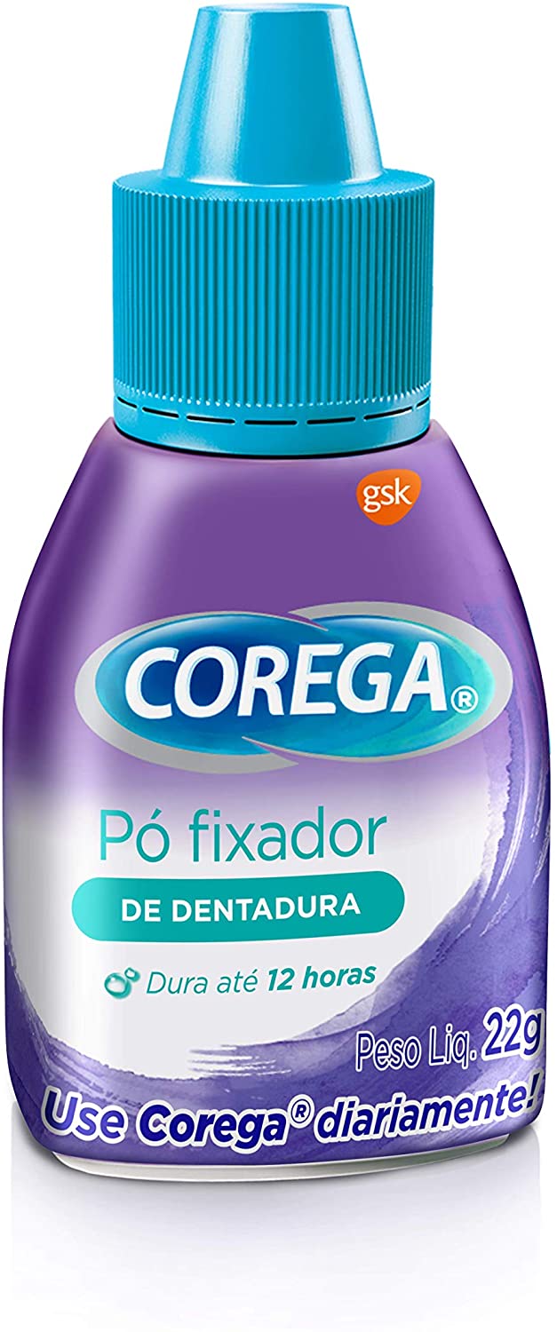 Corega Po 3 em 1 Fixador de Dentadura Forte Fixacao Sabor Menta 22g