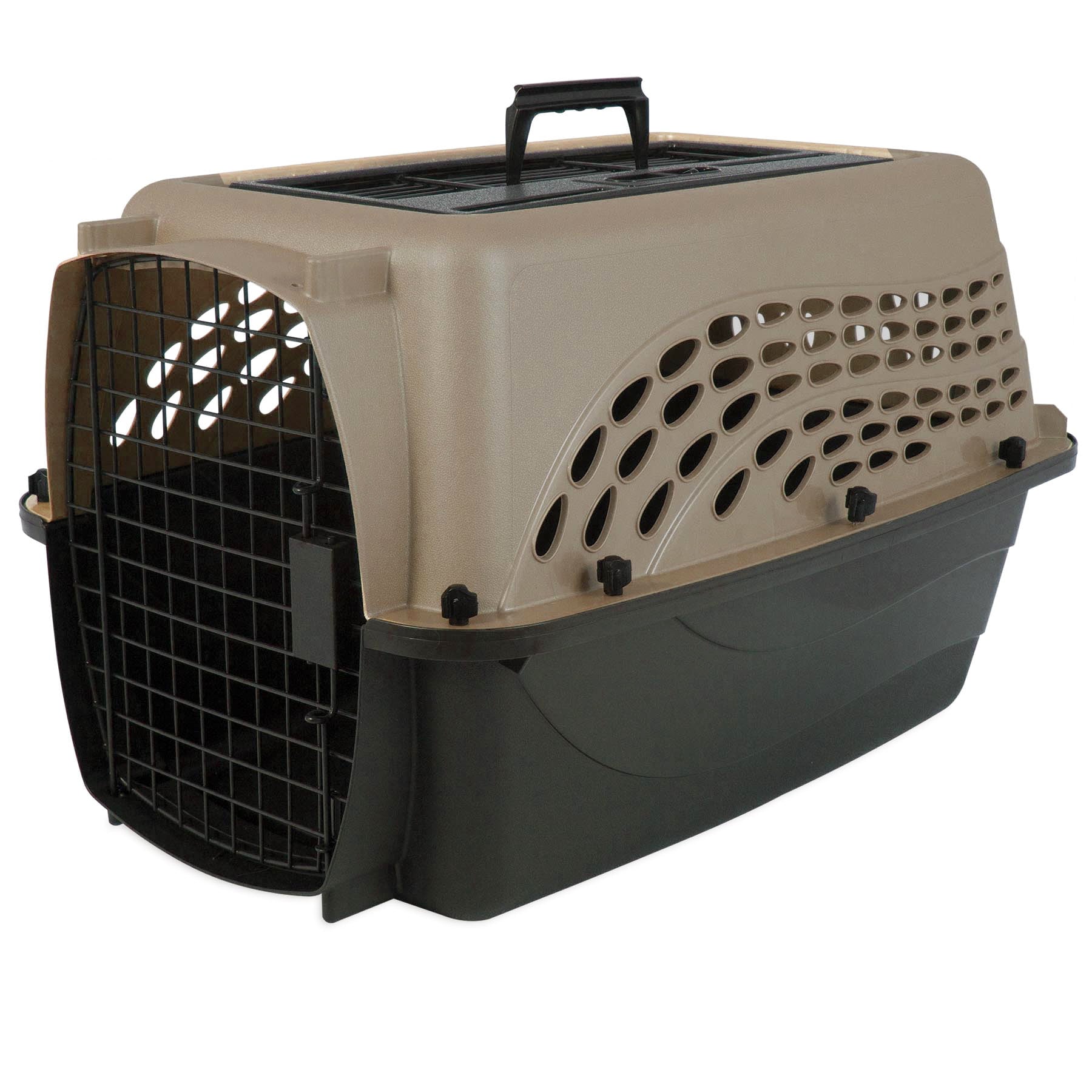 Petmate Top Load Plastic Dog Kennel， Tan， X-Small， 24