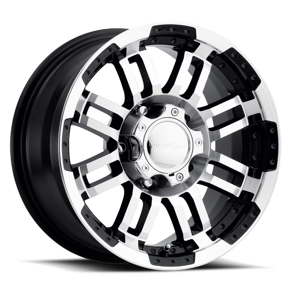 Vision Wheel 375-6881GBMF-6 Vision Off-Road 375 Warrior Series Gloss Black Wheels with Machined Face