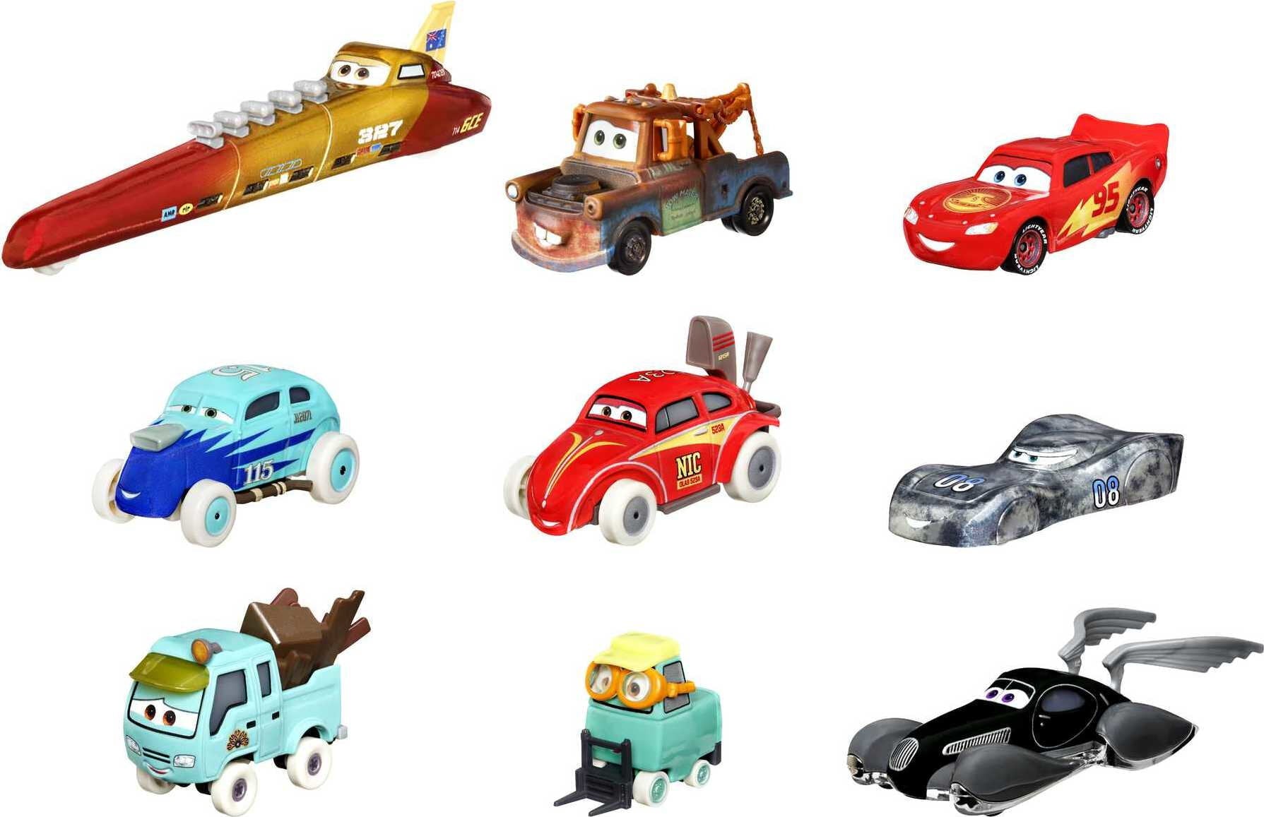 Disney and Pixar Cars On The Road Salt Flats 9-Pack of 1:55 Scale Collectible Die-cast Toy Cars