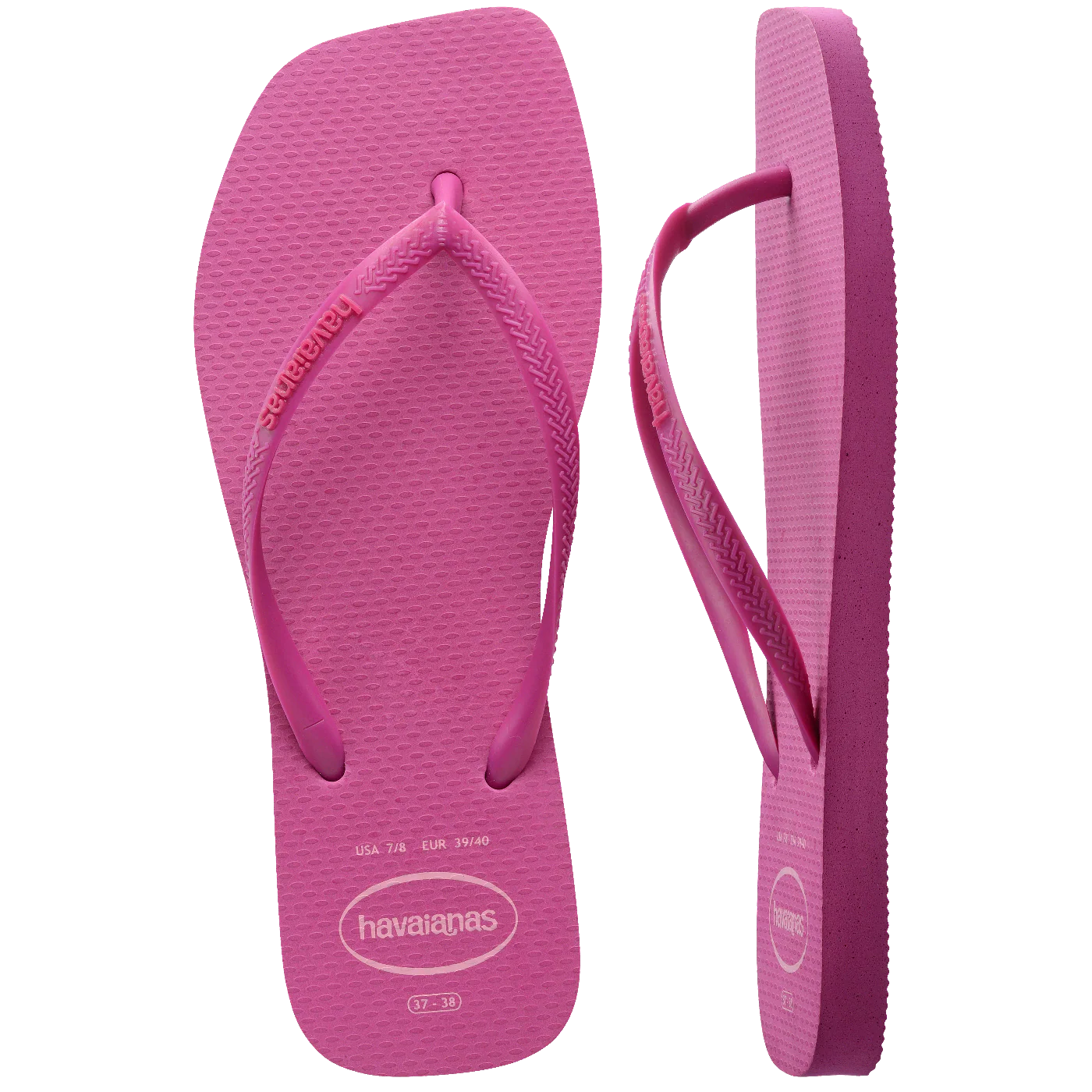 Chinelo Havaianas Slim Square Logo Pop Up