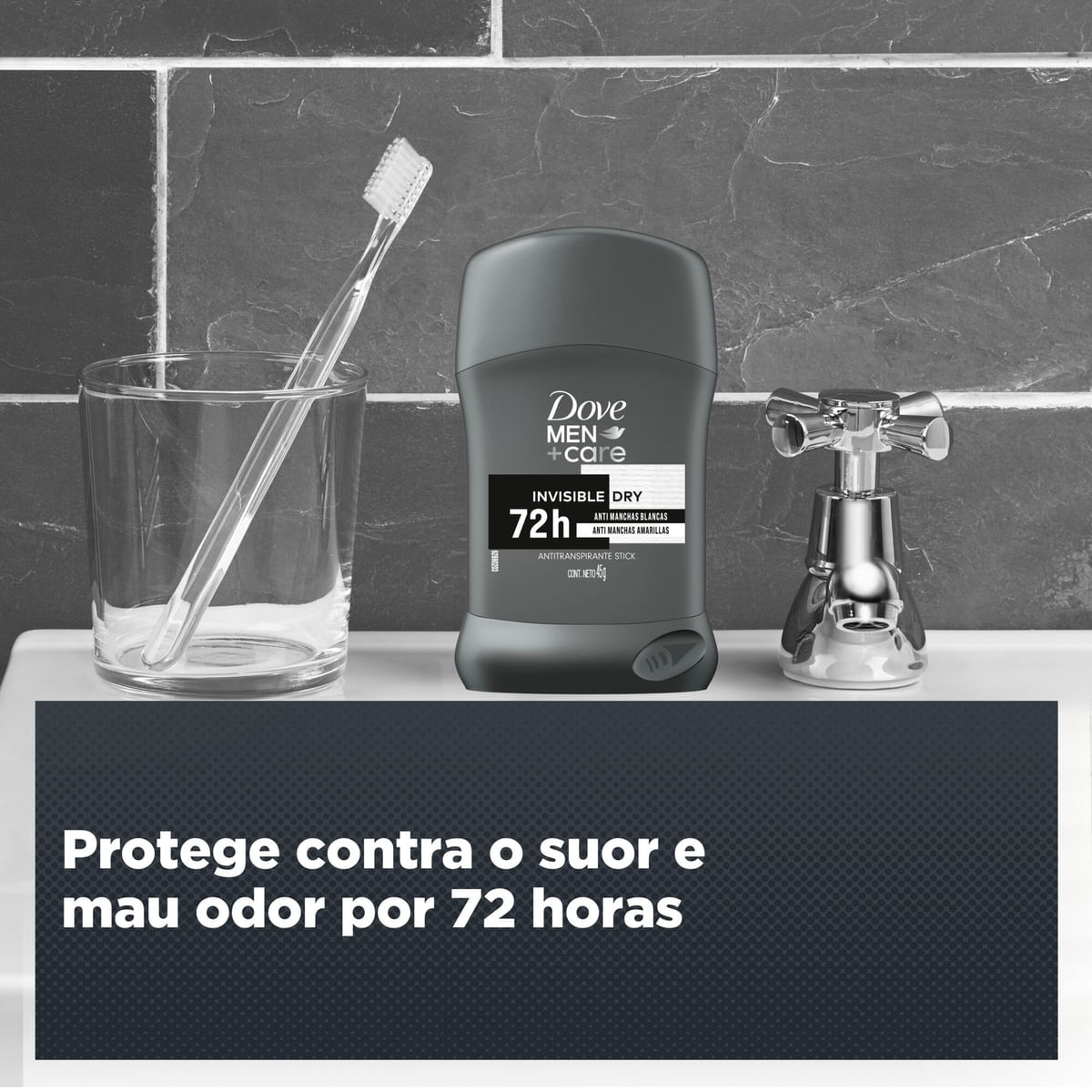 Desodorante Stick Dove Men Care Invisible Dry 45g