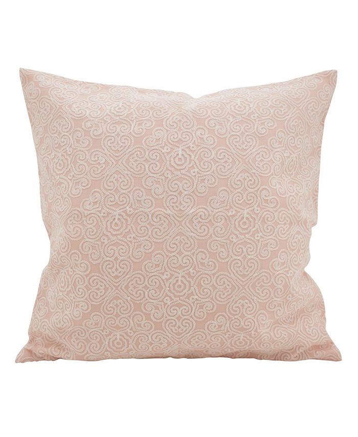 Saro Lifestyle Swirled Stitched Decorative Pillow， 18