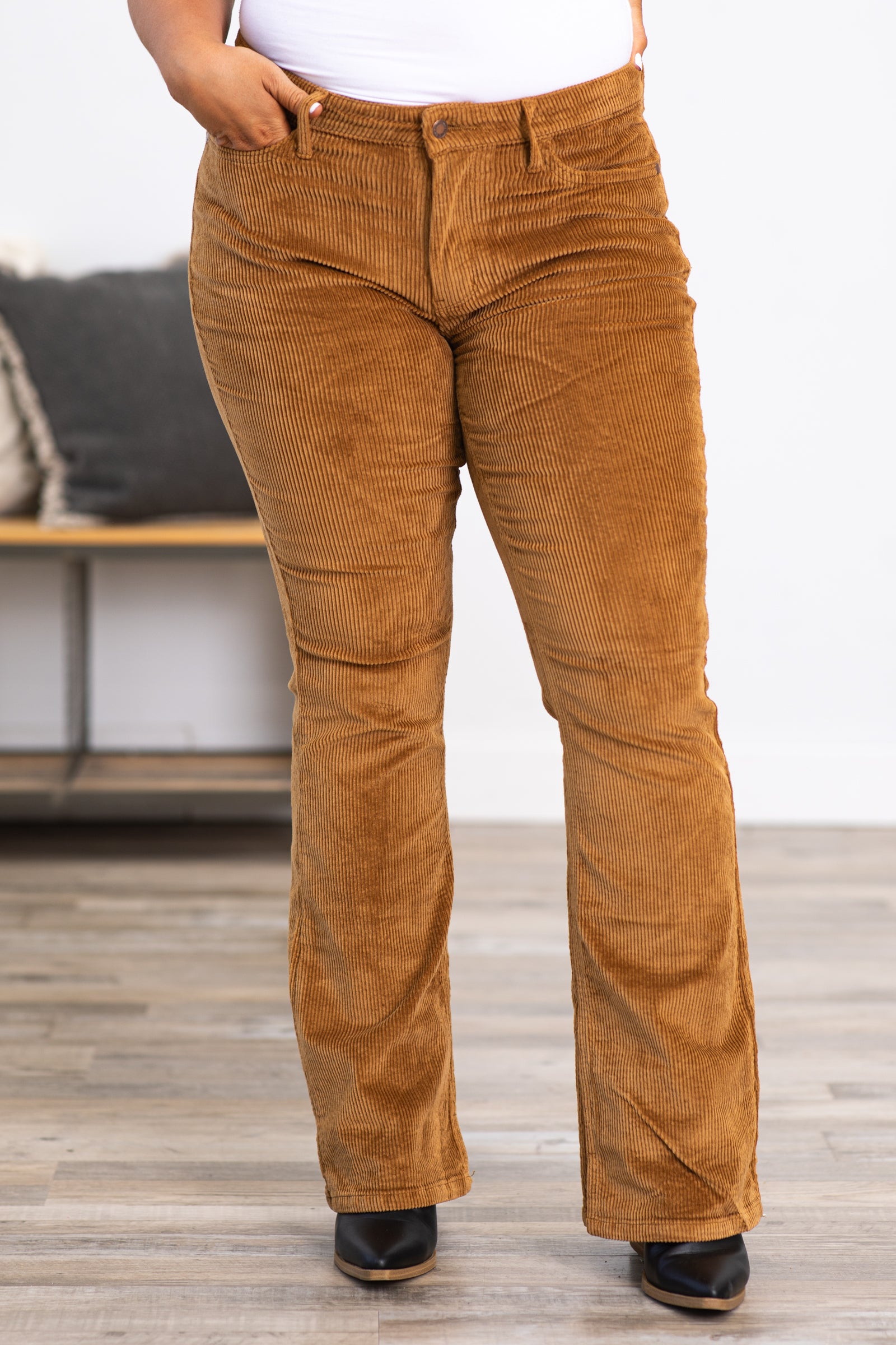Judy Blue Camel Corduroy Bootcut Pants