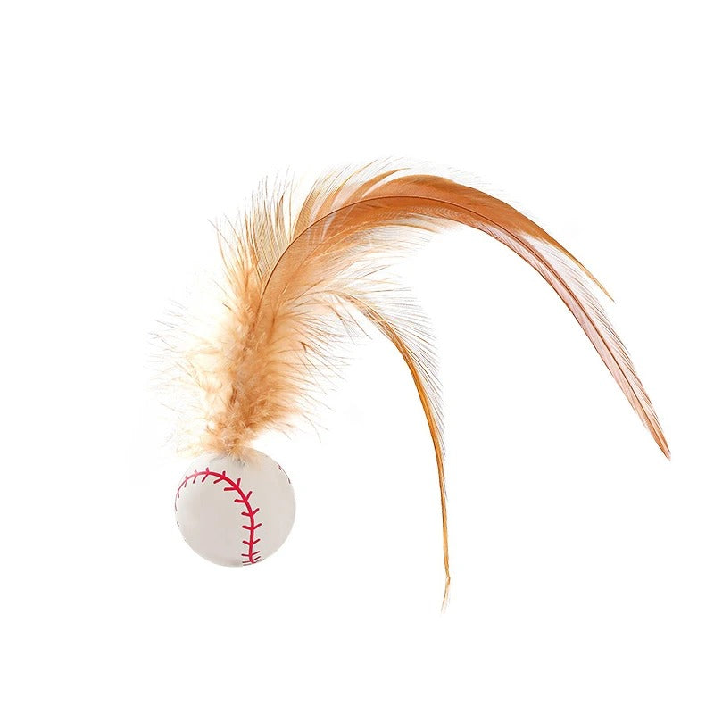 Interactive Jumping Feather Ball for Cats | Stimulates Hunting Instinct & Relieves Boredom