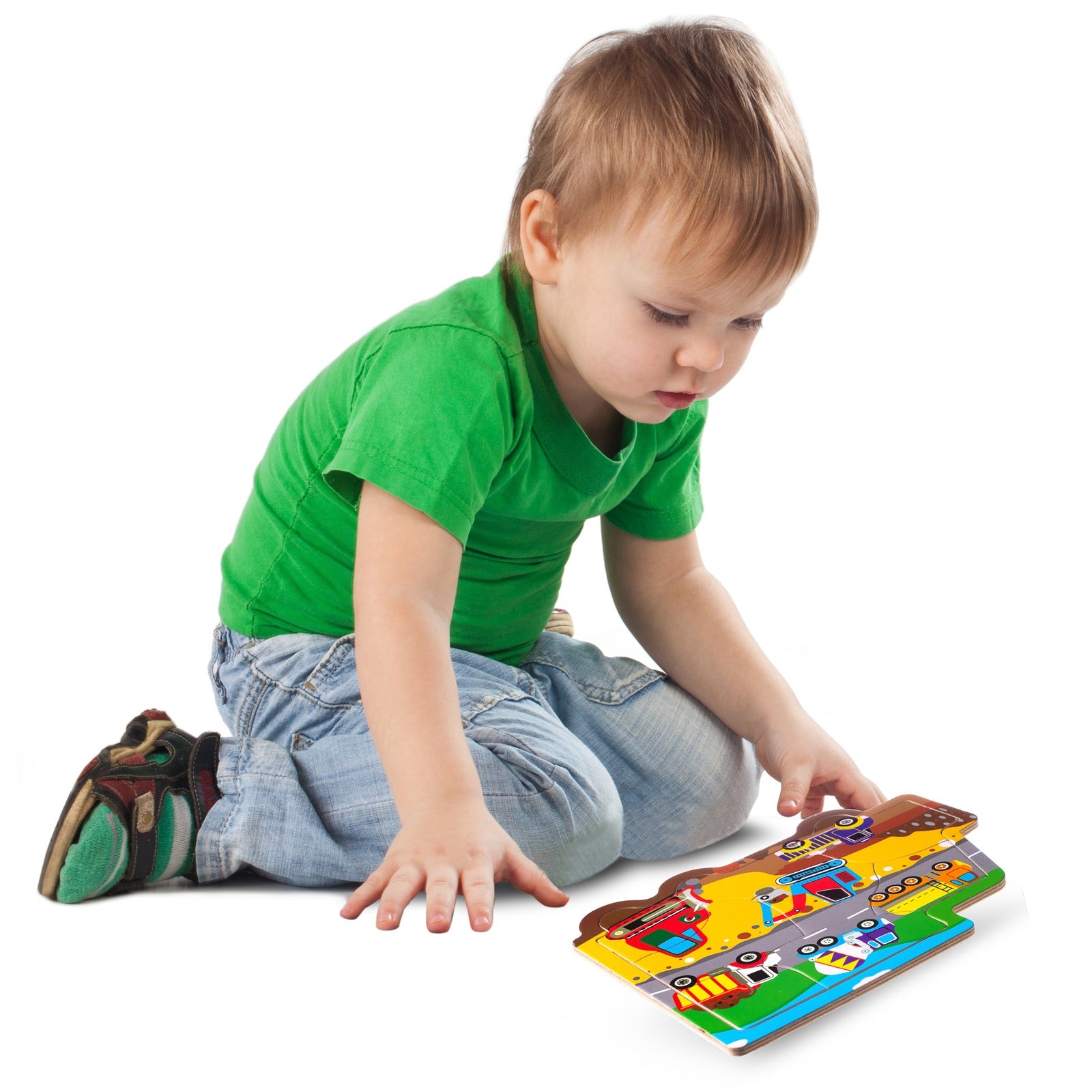 Eliiti Wooden Construction Jigsaw Puzzle for Boys Toddlers 2 to 4 Years Old