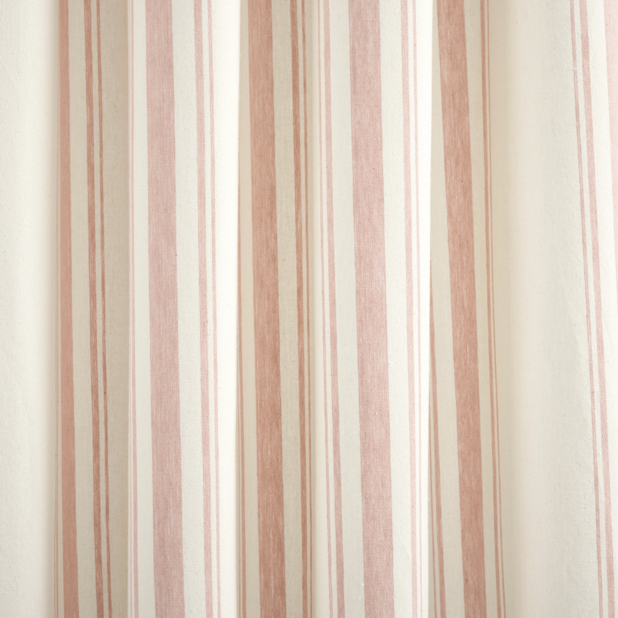 Farmhouse Stripe Yarn Dyed Recycled Cotton Window Curtain Panel Set