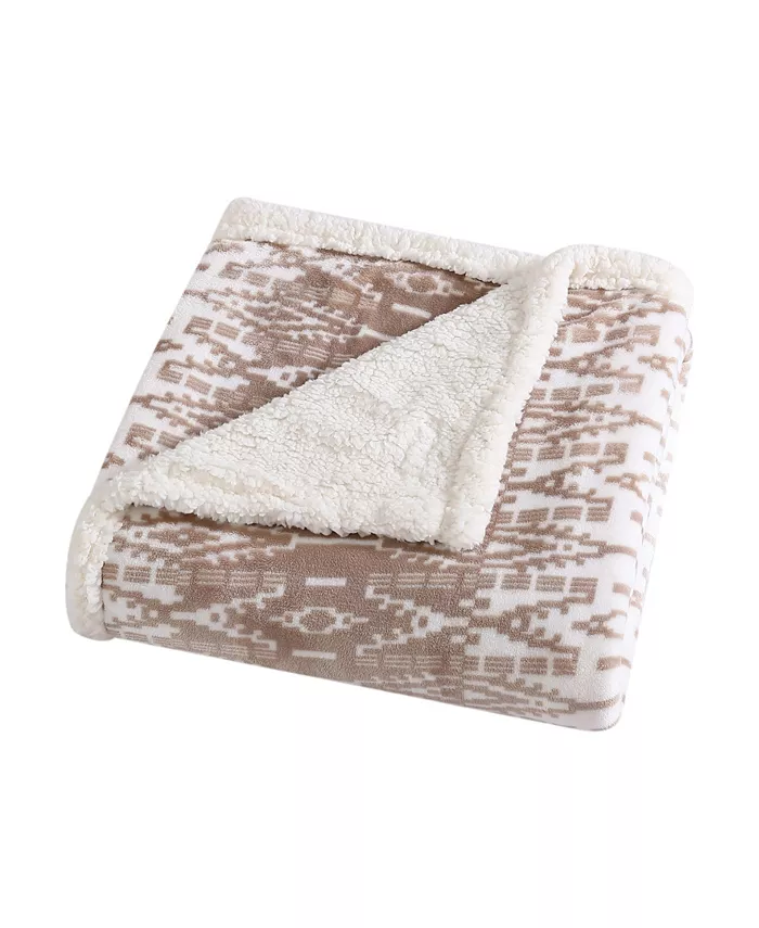Eddie Bauer San Juan Ultra Soft Plush Fleece Reversible Throw Blanket， 60