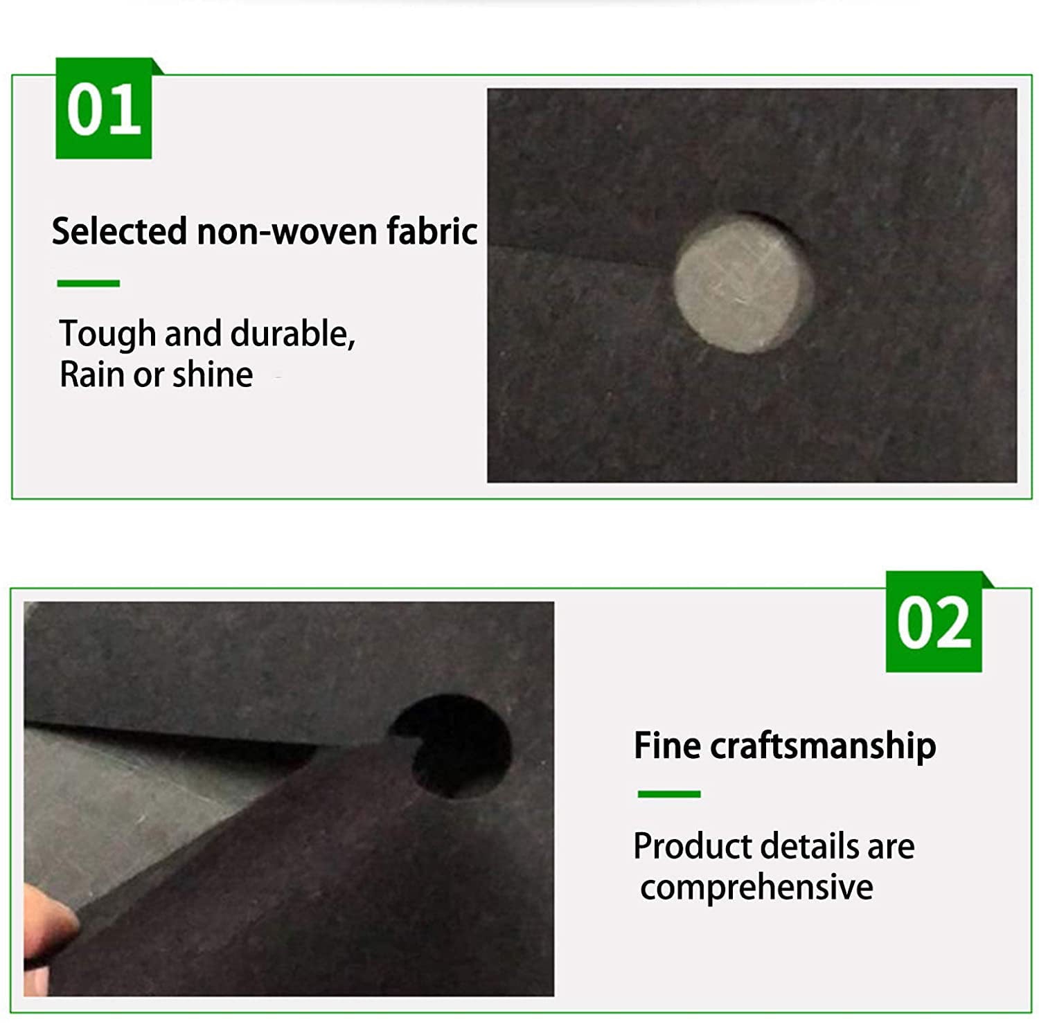 2Pcs Tree Weed Barrier Mat， 28 Inch Non-Woven Landscape Fabric Tree Ring Landscape for Indoor Outdoor Tree Edging Protection