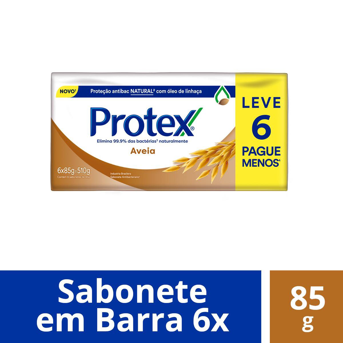 Sabonete Antibacteriano em Barra Protex Aveia 85g Promo 6un c/ Desconto