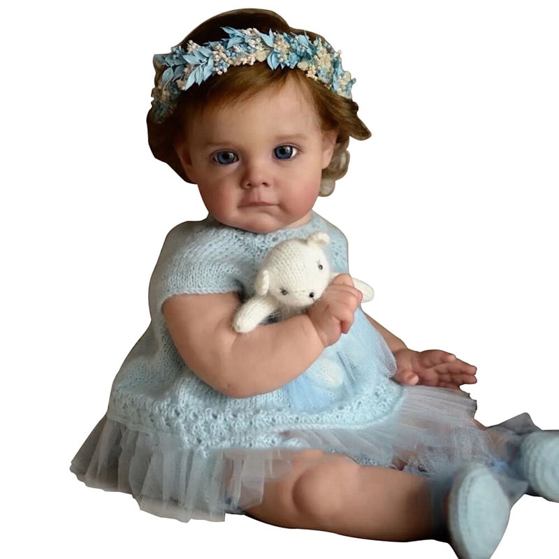 60CM 24inch Reborn Baby Dolls Handmade Reborn Toddler Girl with Long hair