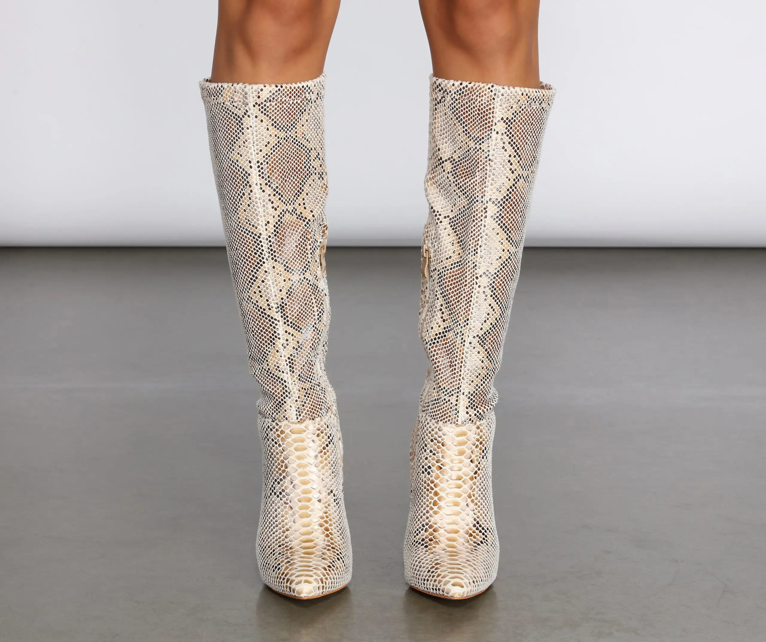 Snake Attraction Knee-High Boots