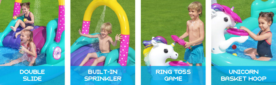 H2OGO! Magical Unicorn Carriage Play Pool Center